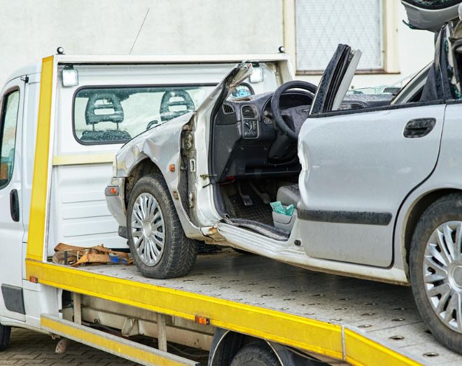 damaged car